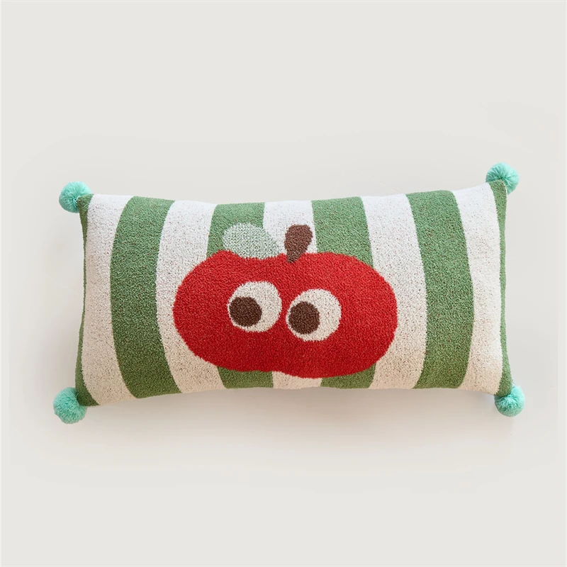 product soft and comfortable big size hugging plush pillow cute cartoon apple knit pillow for home decoration gift and bedroom lf-58