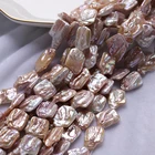 Pearls New Arrival High Quality Irregular Shape Pink Color Square Shape Freshwater Pearls