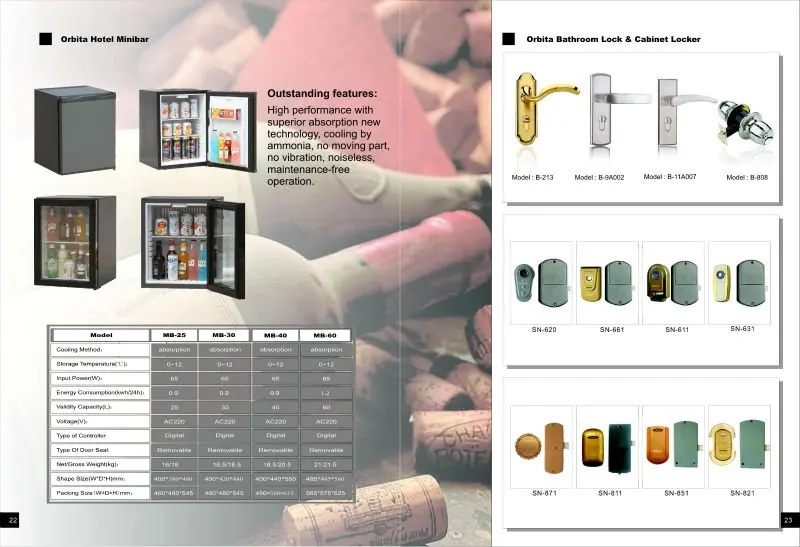 30L black glass door absorption hotel mini fridge glass door mini fridge