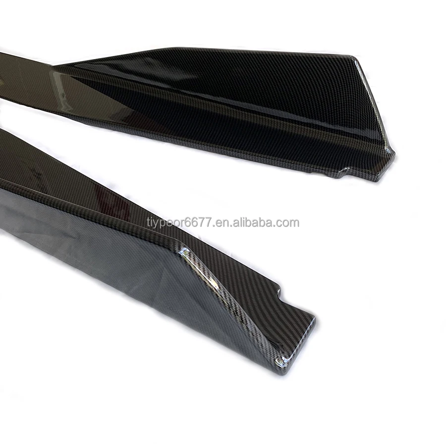 product tiypeor performance side skirts extension panel lip for chevrolet corvette c8 2020 modified extensions rocker trim-9