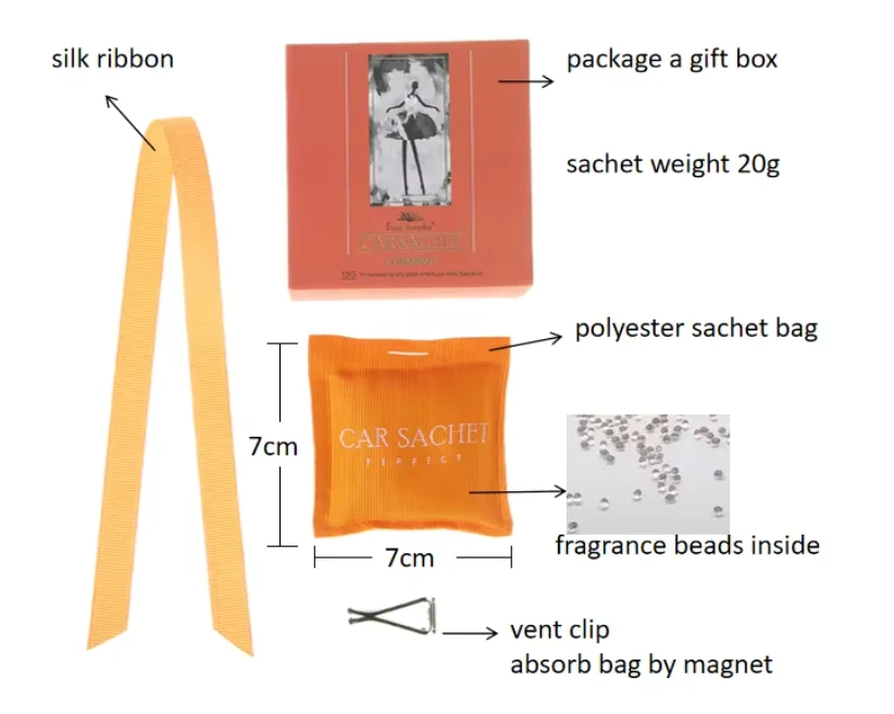 oem cloth bag car air freshener scented sachet perfume fabric aromatherapy bag wholesale price-5