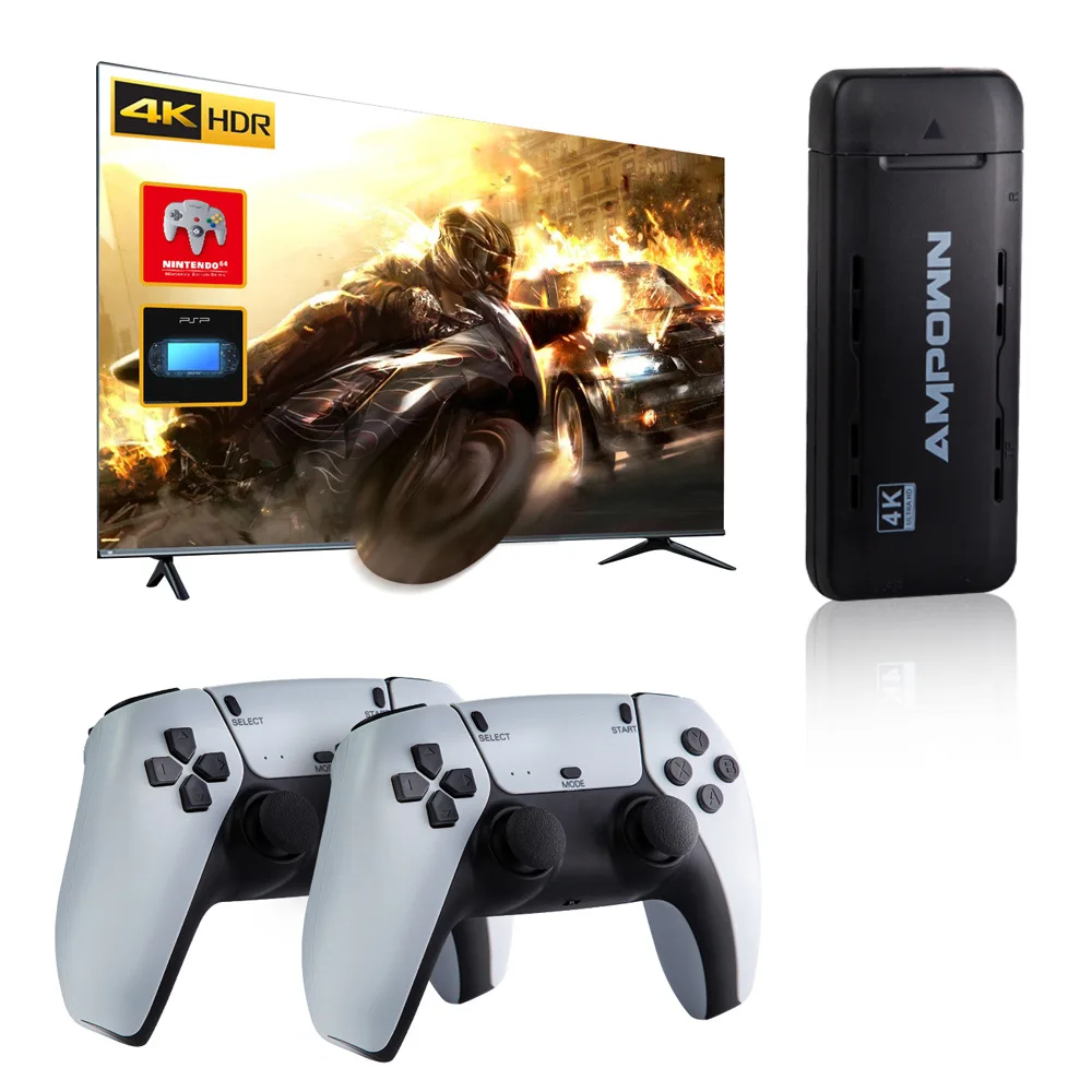 4k Hd Video Tv Game Console 2g+32g/64g 10000+ Classic Retro Games 4k Game  Stick 2.4g Wireless Controller Support Hd Tv Output - Buy U9 Portable 2.4g  Wireless Console Game Stick 64gb 10000
