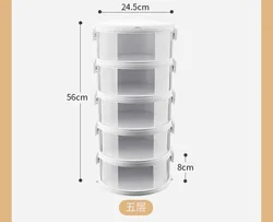 Household Superposed Multi-Layer Dish Rack With Cover Transparent Stackable Dust Cover Portable Food Covers