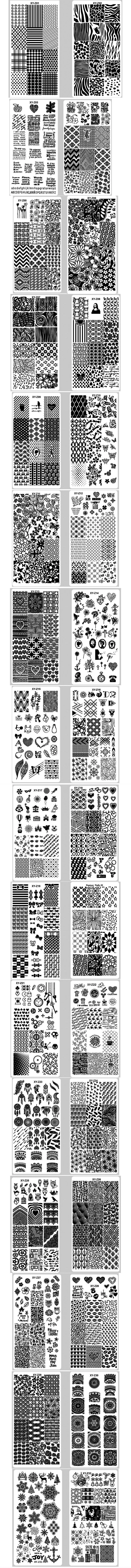 2023 stainless steel nail art image stamp template nail stamping kit tool custom nail art gel designs stamping plates