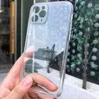 Shockproof Crystal Clear Not Yellow Soft Tpu Phone Temepred Glass Back Cover For Iphone 13