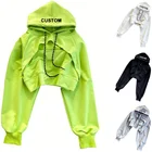 Women Latest Casual Long Sleeve Fall Clothing 2020 Fashionable Crop Top Hoodies