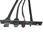 Computer Case PC Computer Case Power Switch Front Panel USB 3.0+ USB 2.0 Audio MIC Port Motherboard Replacement Cable