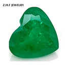Lab Grown Emerald Colombian Hydrothermal Loose Gemstones Heart 12.35*13.76MM 5.98CT