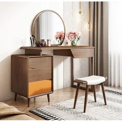 Round Mirrored Storage Master Bedroom Furniture Dressing Table Designs Modern