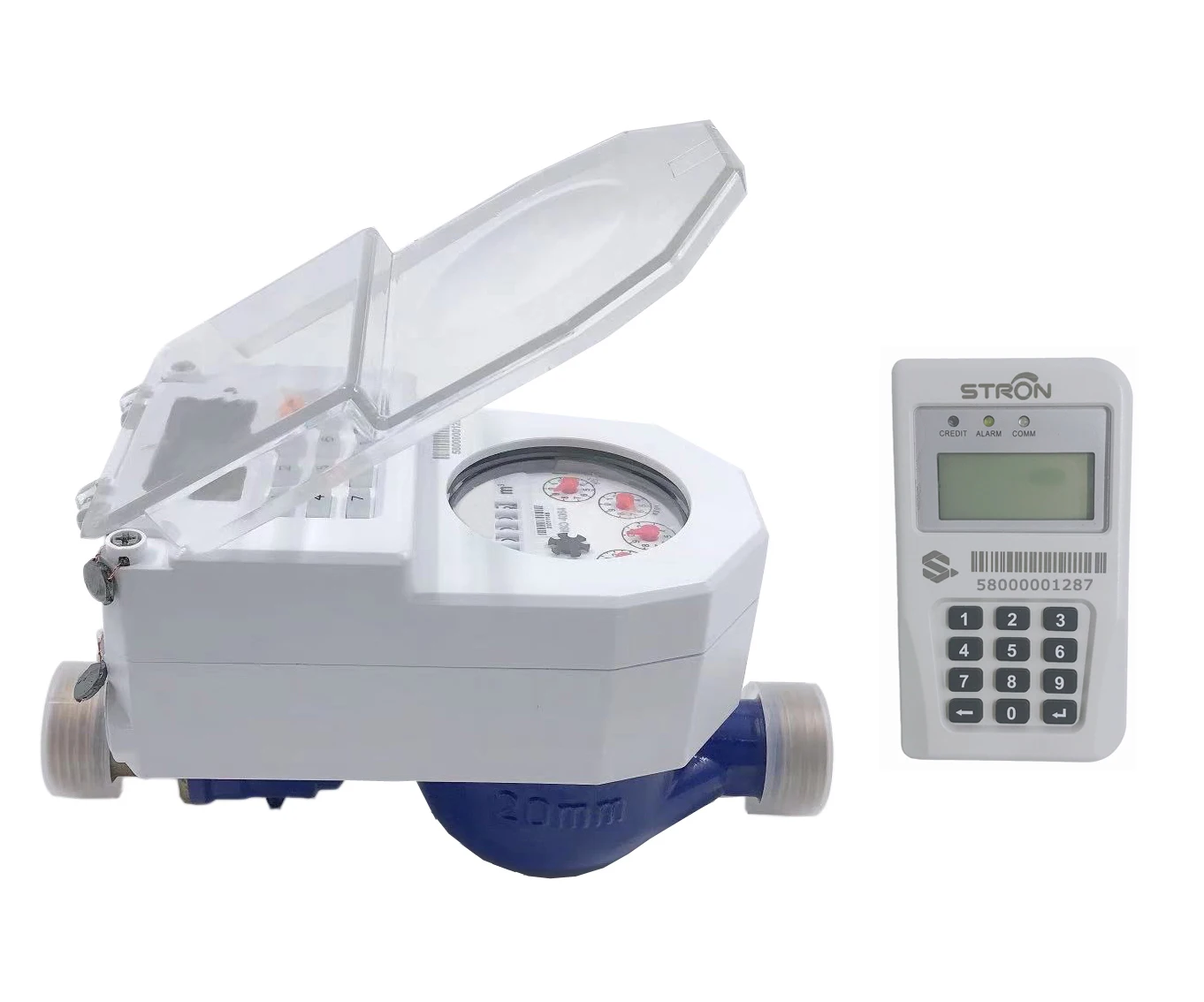 RS485 Communication Protocol Body Sensitive Prepaid Water Meter with 16 Bar Maximum Working Pressure and Lithium Battery