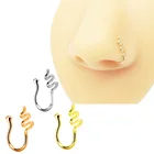 Jewelry Gaby Hotsale Nose Cuff Non Piercing Nose Ring Snake Shape Non Pierced Nose Clip Sexy Body Jewelry