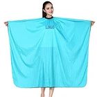 Hair Cutting Cape Custom Barbershop Logo Hair Cutting Waterproof Women Blue Barber Cape