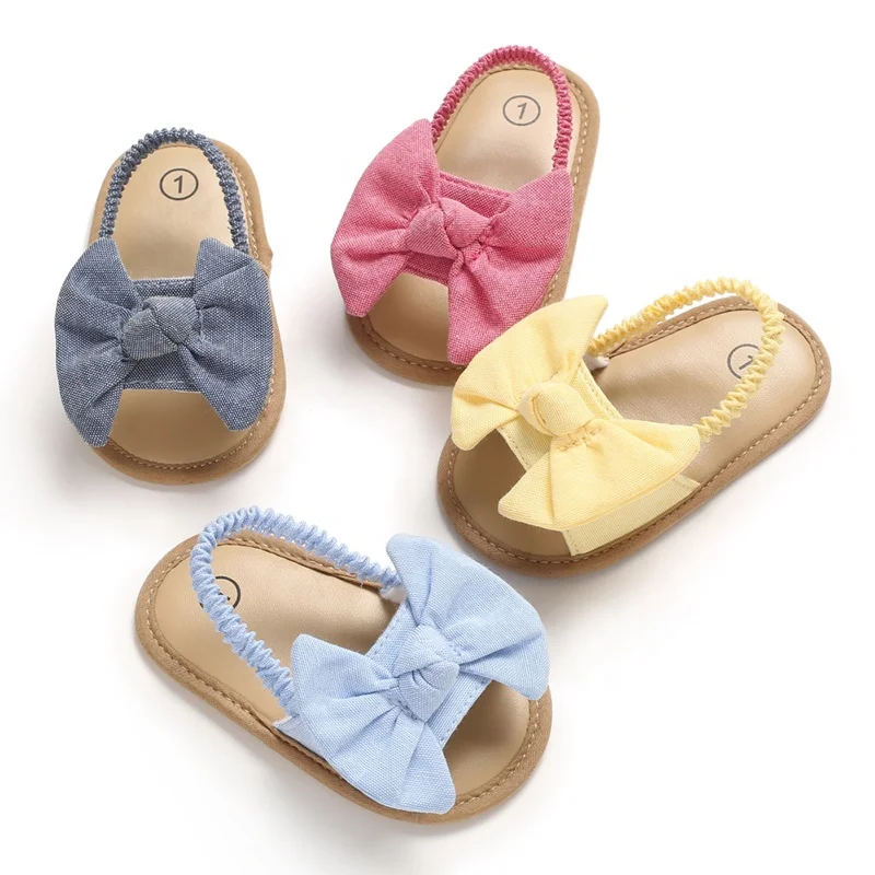 Enfants Filles Enfants Strass Bow Enfiler bébés Summer curseurs Sandales Chaussures