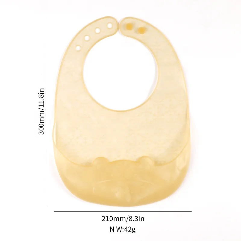 Food Grade Ultra-thin Silicone Bib Baby Bib Waterproof Easy To Clean With Food Catcher