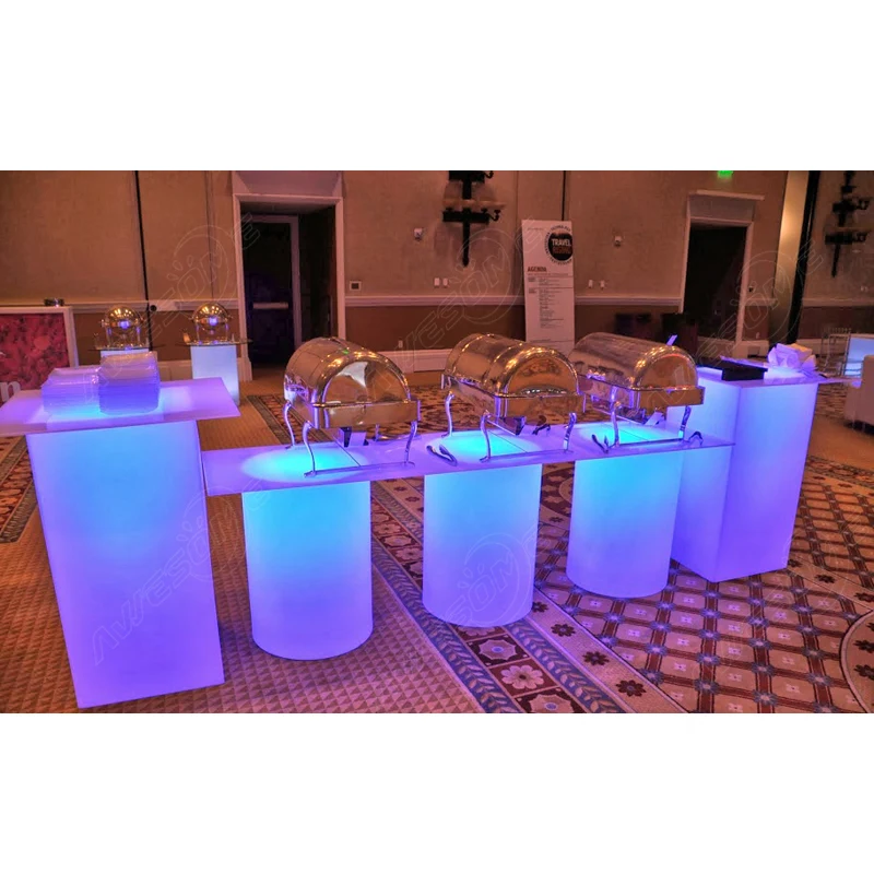 led buffet table