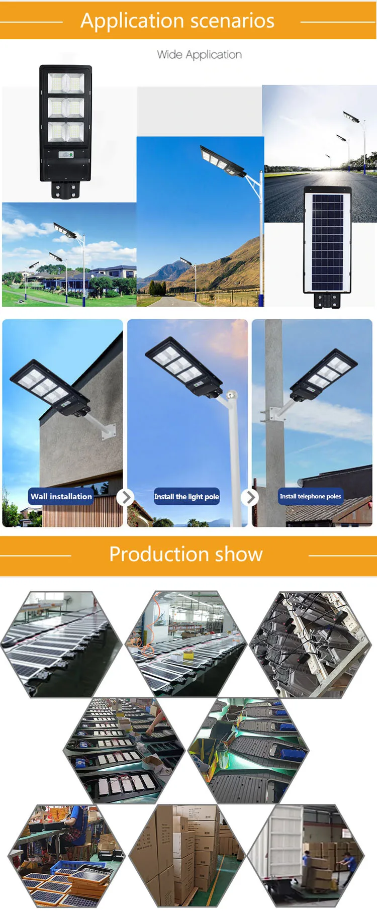 China supplier cheap Price Heavy Duty 40w 60w 120w 150w custom Solar Panel Led Street Light