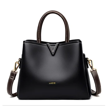 2021 Fashion High Quality Black PU Leather Luxury Women Handbags Shoulder Bag Crossbody Hand Bags for Women Ladies
