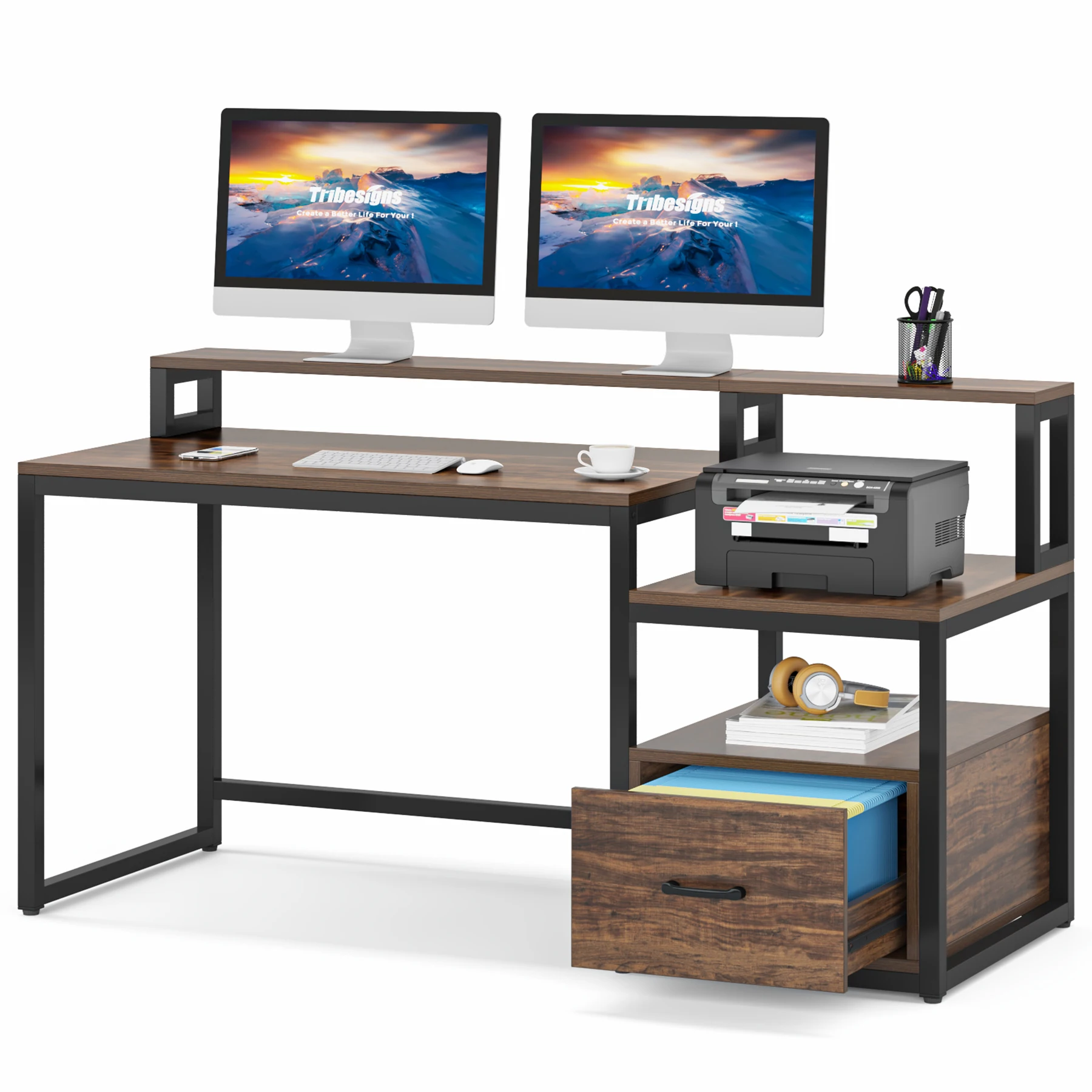 Custom Made L Shape Modern Desk Wood Table Office Furniture Office Wood Desk