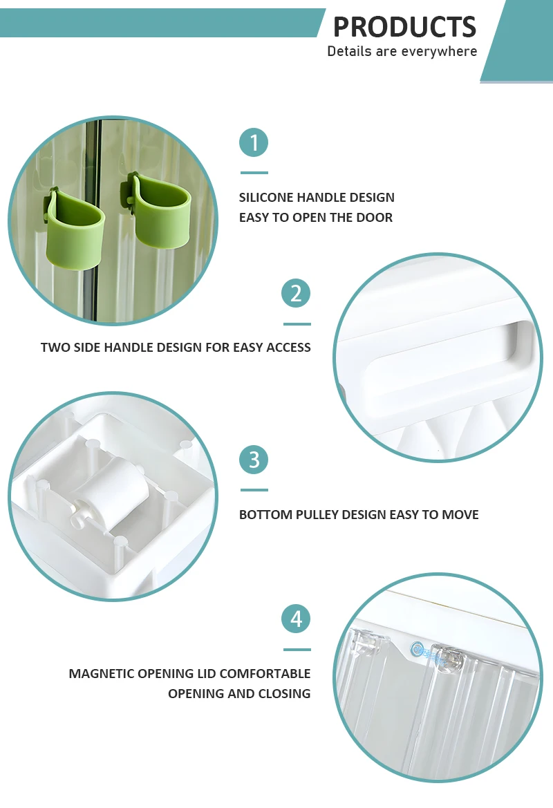 product hot products front double door large household portable plastic box stackable transparent foldable pp box-5