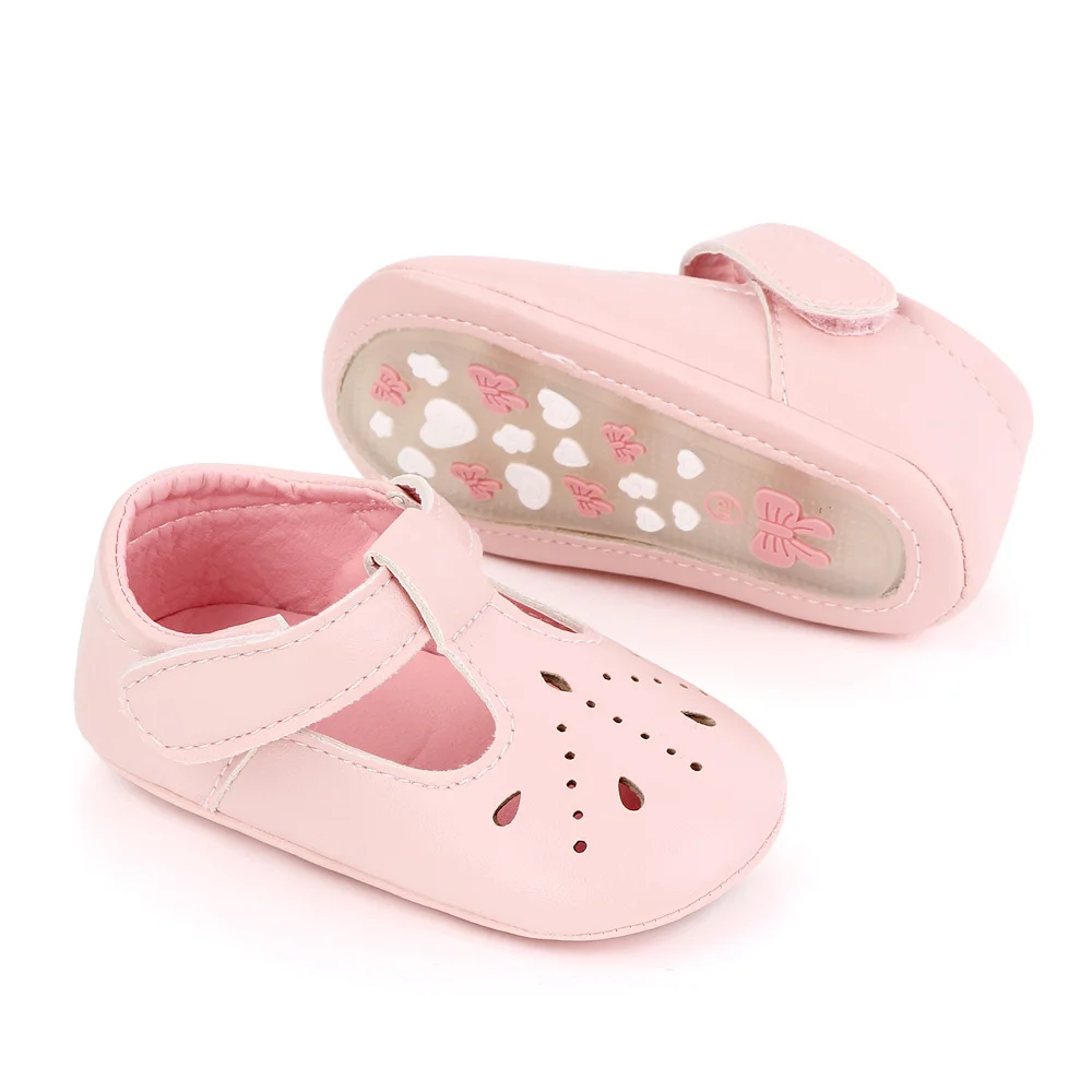 Princess Shoes Baby Girls Spring and Summer Cute Solid Color Hollow Small Leather Shoes manufacture