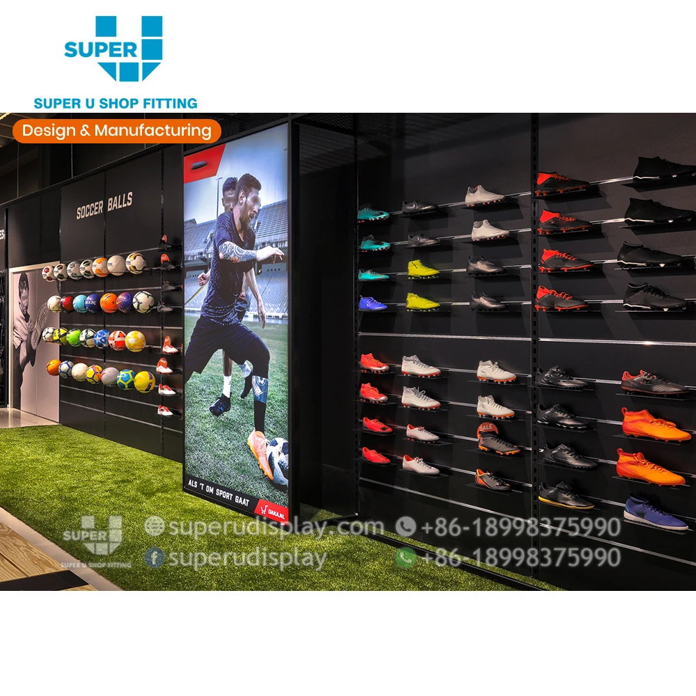 Retail Sports Shoes Shop Interior Display Fixture Customized Design