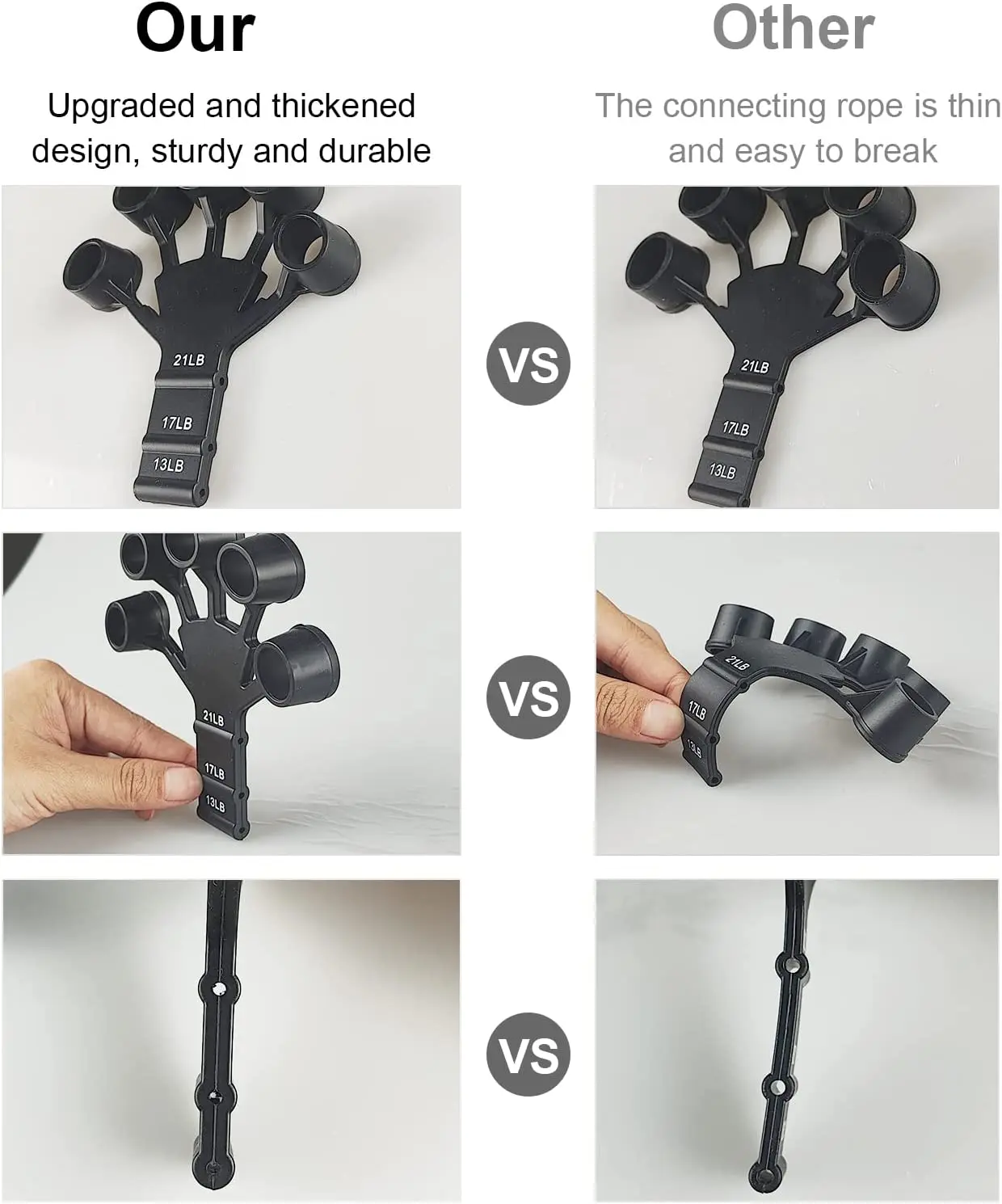 Sport Finger Strengthener 6 Resistant Adjustable Grip Strength Trainer Finger Hand Strengthener