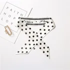Band Hand Scarf CTWSWU Wholesale Fashion Print Small Hair Band Foulard Hand Kerchief Women Silk Scarf