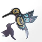 Magnets 3D Logo Customized Aluminum Foil Funny Bird Shape Metal Fridge Magnets For Souvenir Gifts