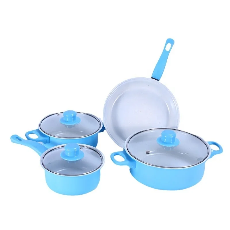 soup stock pots aluminum kitchen soup pot for promotion frypan non stick aluminum cookware set