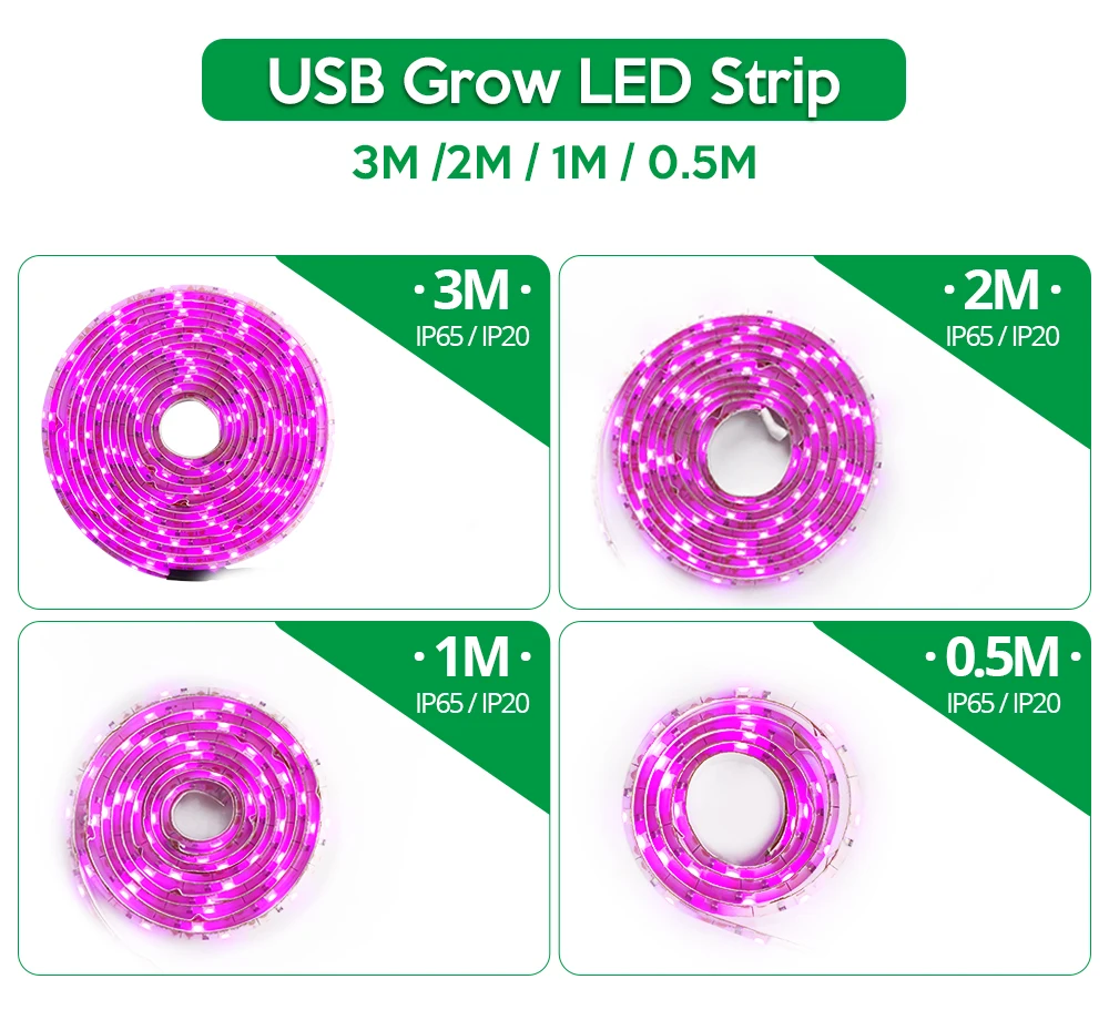 LED Full Spectrum Phyto Lamp Plants Flowers LED Greenhouse Grow Light Strip