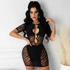 Clothes Dress FS4305A Fashion Clothes For Woman Hot Sexy Dress See Though Mesh Black Dress
