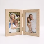 Family Frame Wholesale Family Wood MDF Collage Foldable Decorating Photo Frame With 2 Openings