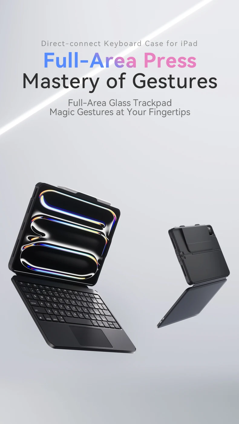 product wholesale wireless keyboard tablet protective detachable case for ipad pro 109 inch magnetic case for ipad pro with pen holster-6