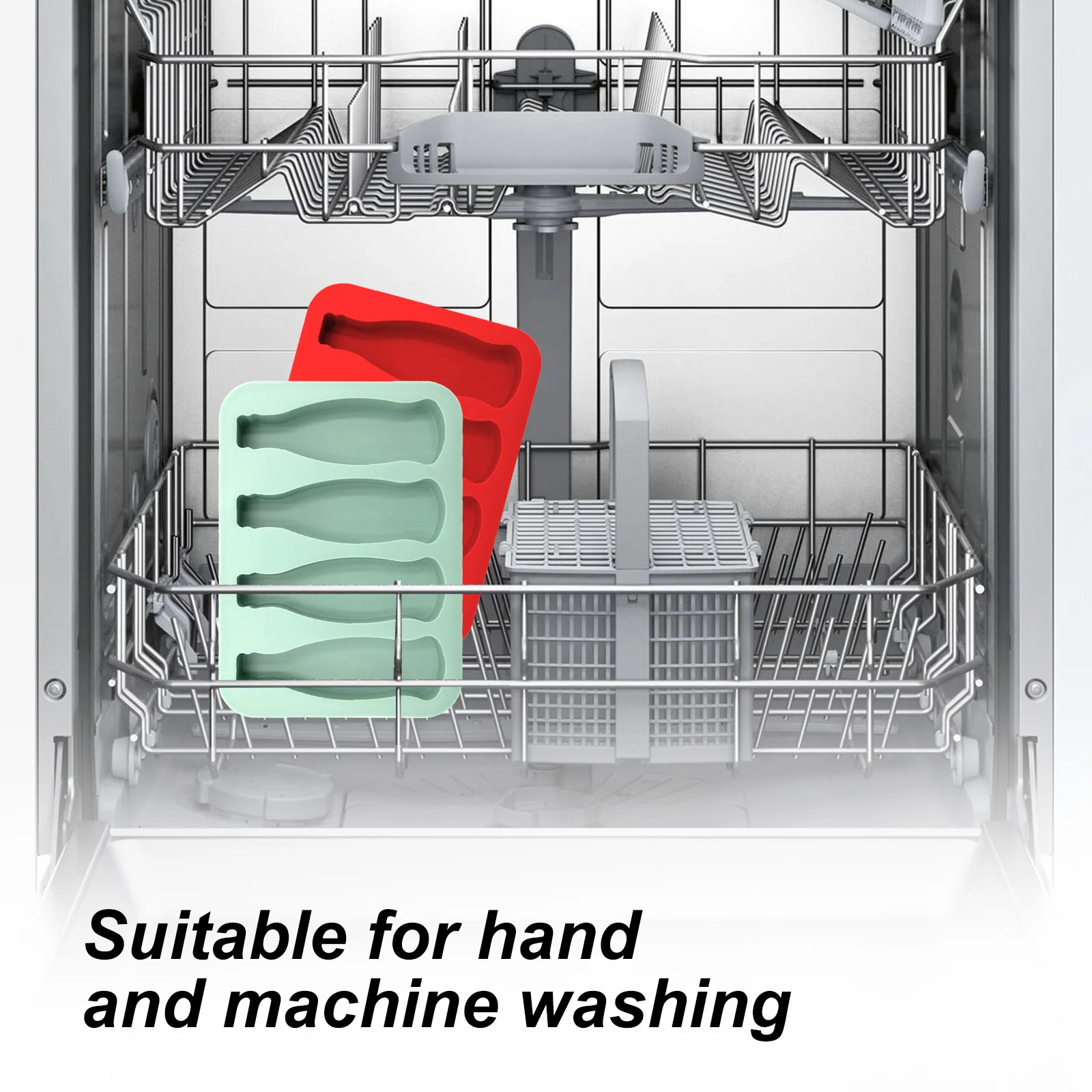 Reusable for Coke Bottle Shaped Silicone Ice Cube Mold 4 Grids DIY Ice Tray with Easy Demold Lid factory