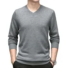Wool Cardigan Fashion Style Men's Jacquard Knit Button Down Wool Men V-neck Cardigan Sweater