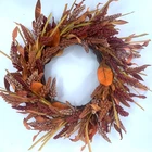 Fall Wedding Wall Autumn Harvest Fall Wreath Grain Wheat Garland For Front Door Wedding Wall Home Thanksgiving Decor