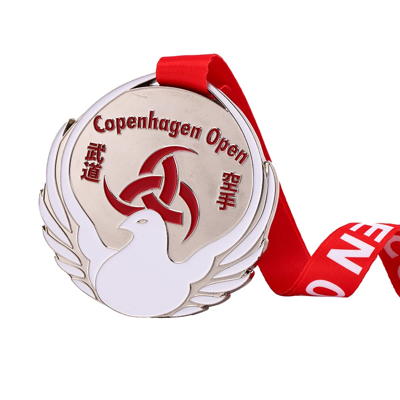 Custom 3D Gold Silver Bronze Zinc Alloy Metal Medalla Sport Medal Jiu Jitsu Judo Kung Fu Karate Taekwondo Medal factory