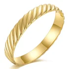 Jewellry Latest High Quality 18K Gold Plated Stainless Steel Jewellry Wide Twill Bracelet B212235