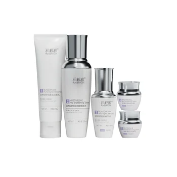 OEM Private Label RUNGENYUAN Whitening and Spot Lightening skincare product combination skincare set