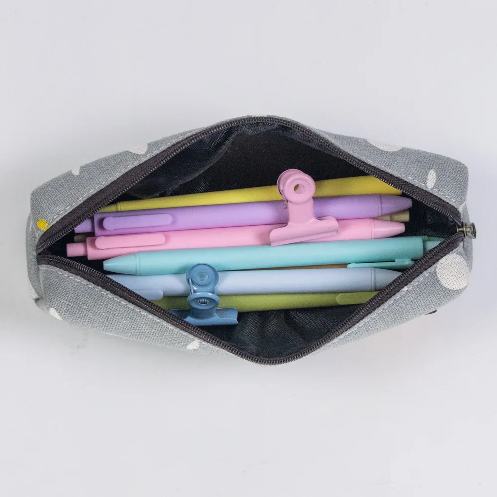 Simple Japanese small fresh pencil case pencil case stationery bag high school junior high school pupils pen bag customized logo