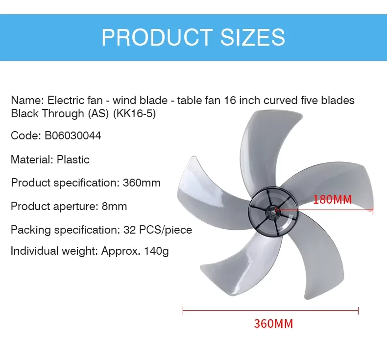 Table Fan, ABS, Fan Parts - detail 6
