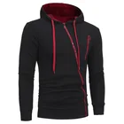 Black Hoodie Hoody Heavy Winter Tops Men Solid Black Fleece Slim Fit Custom Zipper Hoodie For Men