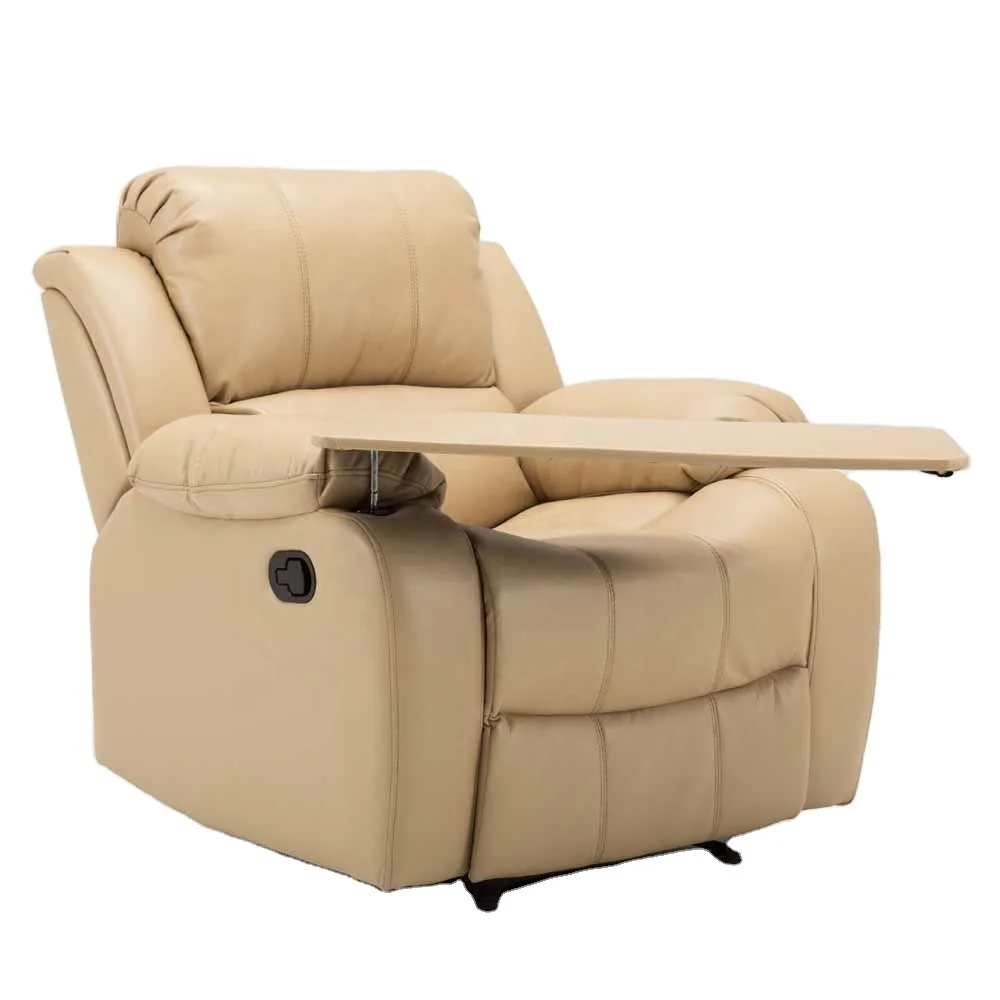 tan leather glider