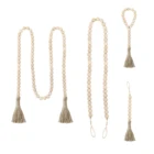Wooden Beads Bead Factory Direct Supply 4PCS Wooden Keychain Beads Wood Bead Garland With Tassels