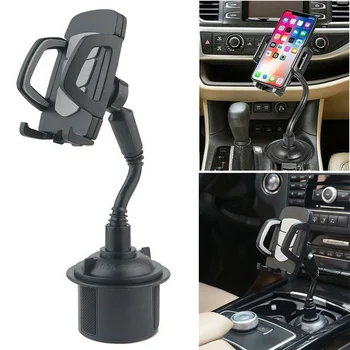 Universal 360 Degree Adjustable Car Phone Mount Gooseneck Cup Holder Stand Cradle for Cell Phone GPS