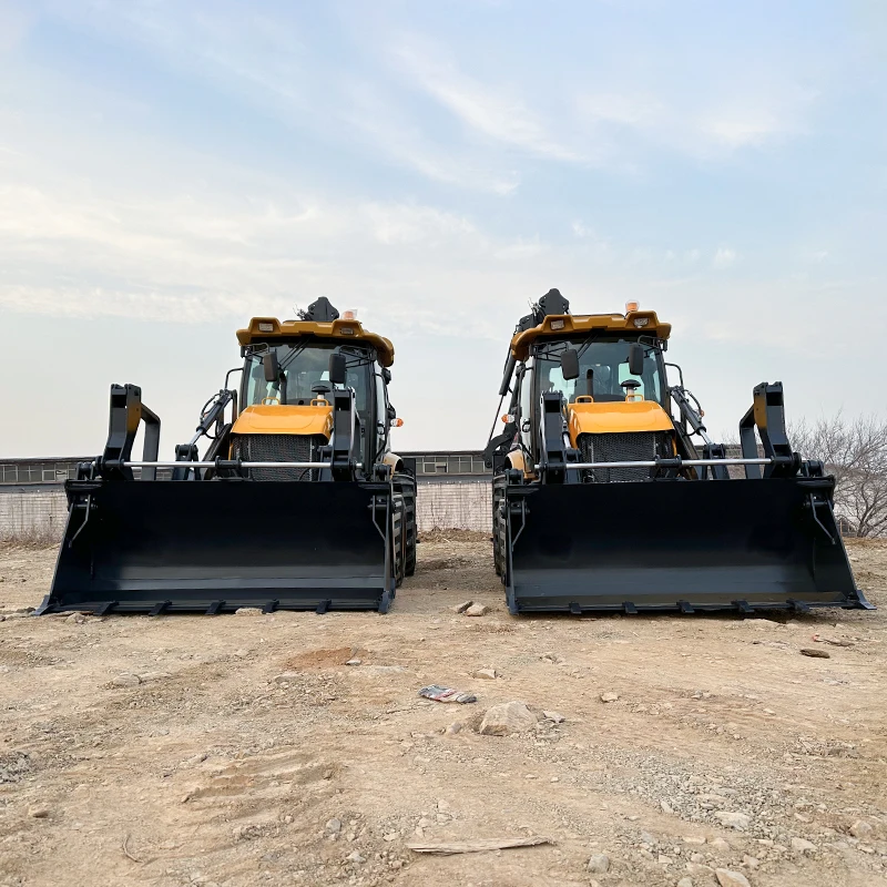 Factory Direct Sales 4wd Mini Backhoe Excavator Front End Loader 4x4 1.6 Ton 2.5 Ton Backhoe Loader