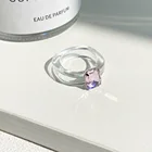 Diamond Ring Fashion Colored Gemstone Resin Design Cute Macaroon Diamond Trendy Women's Ring