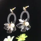 Earing Earring Clear Acrylic Plate Jewelry Fashion Earing Crystal Petal Earring