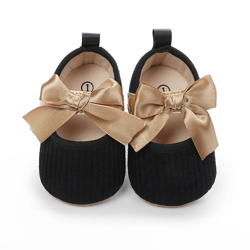 Hot Selling Soft Sole Bow Cotton Baby Newborn Infant Girl Shoes Babies Shoes for Girls manufacture