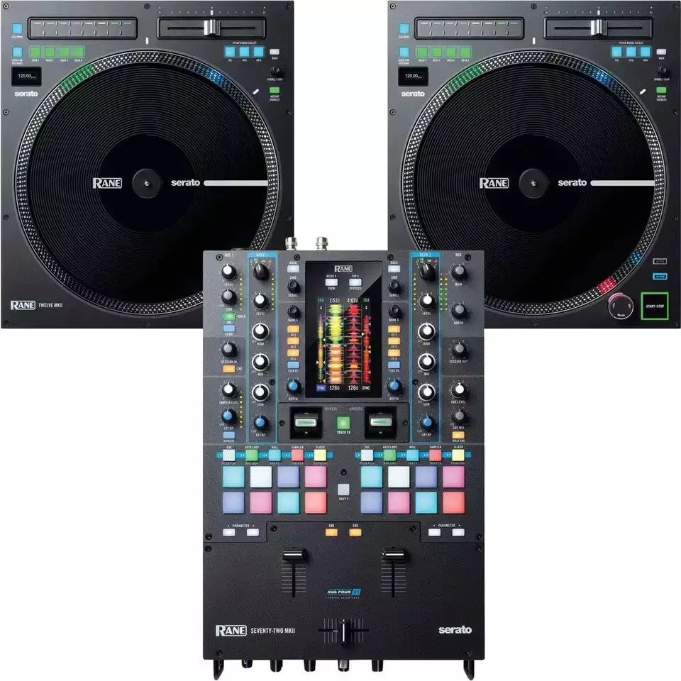 New Design Rane Dj Digital Seventy Two Mkii Mixer And Pair Of Twelve